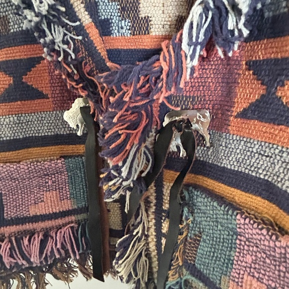 Unique Tribal Boho inspired jacket, size XS, Moonwear Coats by Kate - Picture 4 of 10